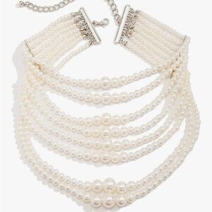 Elegant Pearl Choker Necklace